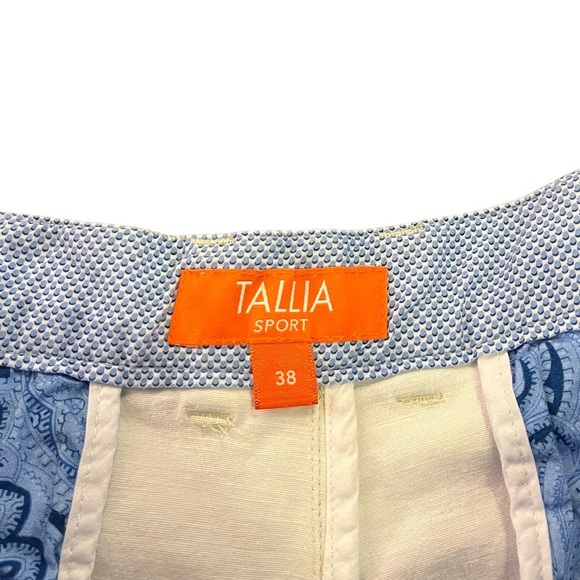 Tallia Sport Daisy Shorts | Modern Fit Stretch | Tan, Blue & Yellow | Men’s 38 - Picture 7 of 9